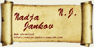 Nadja Jankov vizit kartica